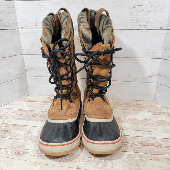 Sorel Joan of Arctic Knit II Winter Boots in Brown Size 6.5 - Picture 3 of 10